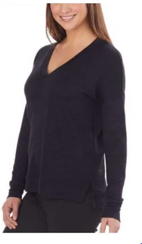 Vista 2 de Kirkland Signature Camiseta de manga larga con cuello en V para mujer