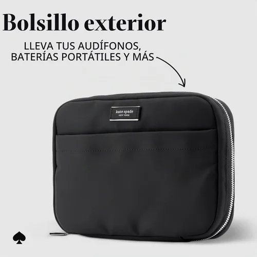 Vista 3 de kate spade new york Nylon Tech - Bolsa organizadora con bolsillo