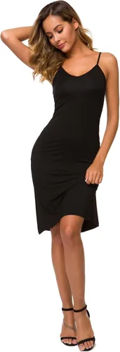 Vista 3 de Vestido largo con tirantes delgados para mujer