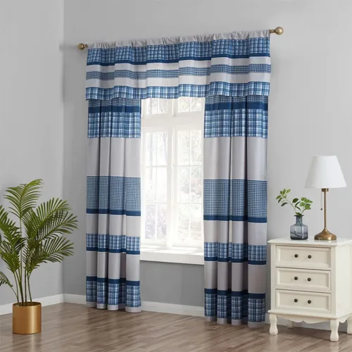 Vista 6 de Legacy Decor Colcha reversible de 3 piezas, diseño de retazos azules y blancos, microfibra ultra suave, tamaño individual