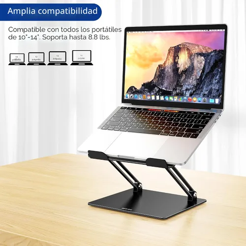 Vista 3 de BESIGN LS10 - Soporte de aluminio para laptop, ergonómico y ajustable, soporte para tableta y computadora, compatible con MacBook Air, Pro, Dell