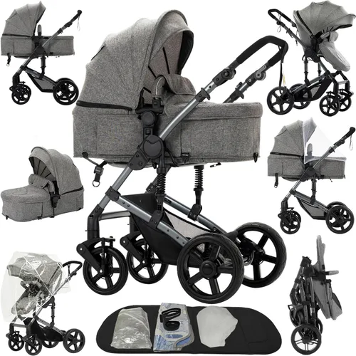 Vista 24 de Cochecito de bebé 2 en 1, cochecito convertible, cochecito estándar reversible, cochecito de bebé portátil, cochecito de bebé, cochecito plegable