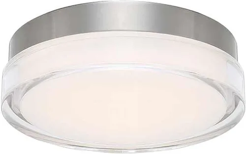 Vista 4 de WAC Lighting dweLED, punto 6in LED redondo montaje empotrado 3500K en acero inoxidable