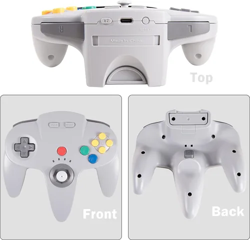Vista 3 de 2.4 GHz Wireless N64 Switch Online Controller, USB Receiver & N64 Receiver, Compatible with Windows PC Laptop iOS Mac Raspberry Pi, N64 Switch