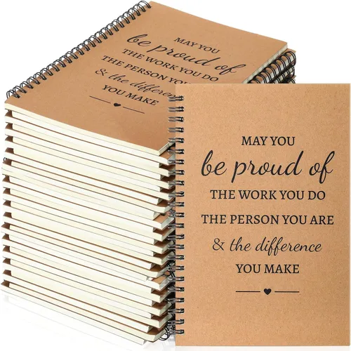 Vista 8 de 12 cuadernos en espiral inspiradores A5, regalo de agradecimiento a granel, bloc de notas motivacionales de 6 x 8 pulgadas, 100 páginas/50 hojas