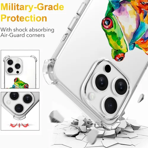 Vista 5 de Cottagecore - Funda de rana para iPhone 7/8/SE 2020, pintura de acuarela, TPU suave, flexible, cuerpo completo, bolsa de aire, a prueba de golpes