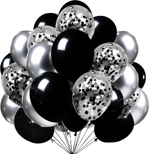 Vista 42 de Firomi - Globos negros de fiesta de 12 pulgadas, paquete de 100 unidades A05-negro