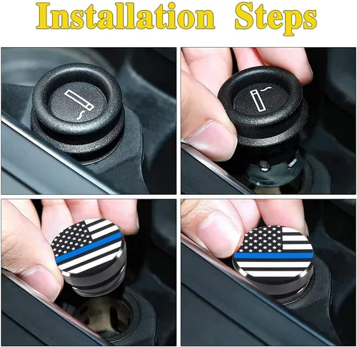 Vista 5 de Cubierta de enchufe de encendedor de cigarrillos para automóvil, cubierta de aluminio para encendedor de cigarrillos, cubierta de enchufe
