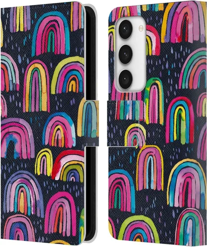 Vista 160 de Head Case Designs Officially Licensed Ninola Brushstrokes Black Summer Patterns Leather Wallet Case Compatible with Samsung Galaxy A07 4G