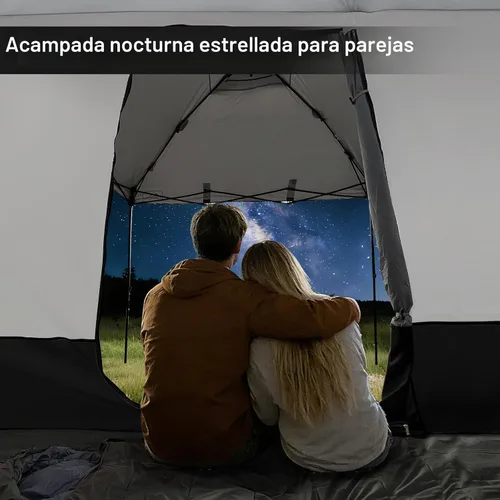 Vista 9 de KAMPKEEPER Side Tent,1/2 Person Camping Tent for 10' x 10' Pop Up Canopy