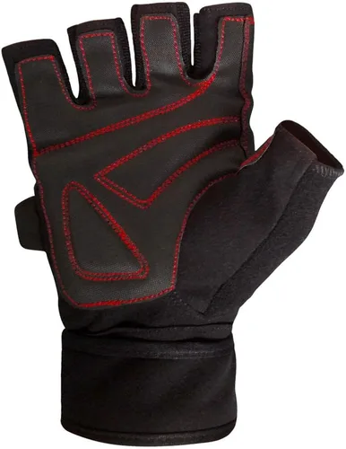Vista 3 de Meister Guantes de levantamiento de pesas con relleno de gel Negro / Rojo