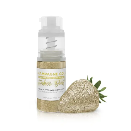 Vista 35 de Bakell - Brillantina Negra Tinker Dust (4g, 1x Mini Bomba de Pulverización) Brillantina Comestible para Alimentos, Postres y Bebidas! Negro