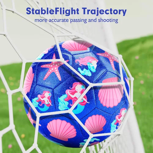 Vista 8 de Soccer Balls Size 3 for Girls Soccer Ball for Kids Aged 4-6 6-8 Beginners Outdoors Sports Ball Recreation Playing Ball Birthday Christmas Back to