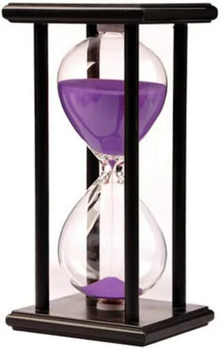 Vista 8 de Lodunsyr Temporizador de reloj de arena de 60 minutos, temporizador de reloj de arena para cocina, sala de estar, hogar, oficina en casa