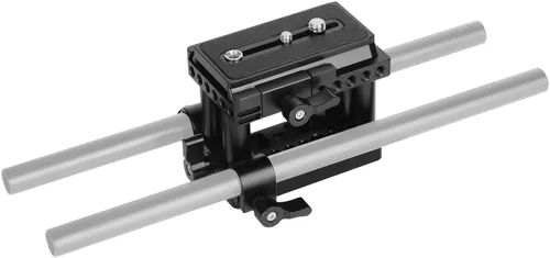 Vista 5 de Placa QR base de montaje de liberación rápida con placa de queso de rosca de 1/4" y 3/8" para cámara DSLR accesorio estándar Manfrotto