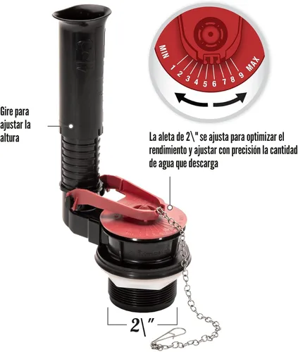 Vista 4 de Fluidmaster K-400H-021-P8 PerforMAX Kit de reparación de inodoro de todo 2 pulgadas, multicolor