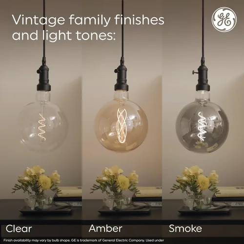 Vista 8 de GE Bombillas LED de estilo vintage, bombillas estilo Edison ST19, bombillas LED regulables, reemplazo de 60 W, vidrio transparente, luz cálida