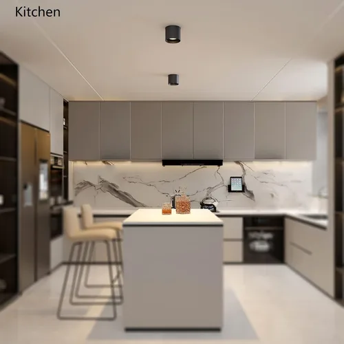 Vista 4 de Lámpara de Techo, Luces de Techo de Montaje al Ras LED Regulables Luz de Techo Cilíndrica Luz Puntual para Sala de Estar Pasillo Cocina Comedor