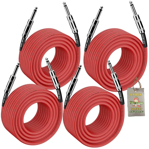 Vista 9 de Fat Toad Cable de altavoz macho de 50 pies y 1/4 pulgadas (serie Flexpro) – Cable DJ de audio de 12 AWG para equipo PA, AMP, grabación de estudio