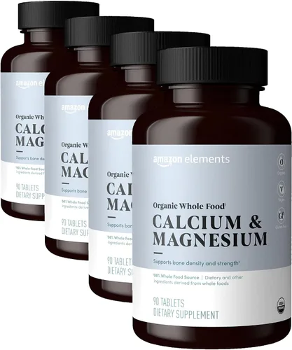 Vista 7 de Amazon Elements - Calcio y magnesio orgánicos de alimentos integrales, vegano, sin gluten, 90 tabletas