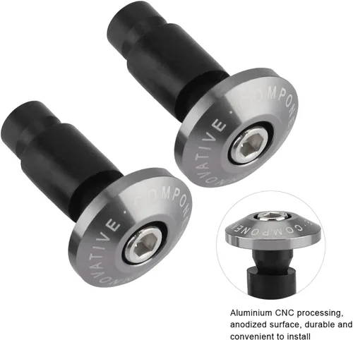 Vista 3 de Acouto Tapones para el extremo de la barra de la motocicleta, 0.866 in, 7/8 pulgadas, tapón deslizante para manillar de motocicleta, anti vibración