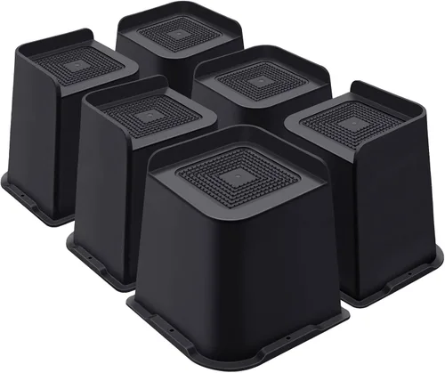 Vista 24 de ANNKUT Elevadores de cama de 1 pulgada resistentes, elevadores de muebles para cama, escritorio, mesa, sofá, sofá, elevadores de cama de gran