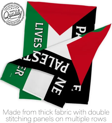 Vista 7 de Palestine Lives Matter - Bandera de apoyo con decoración palestina para colgar en la pared del hogar, tapiz de jardín para puerta, jardín