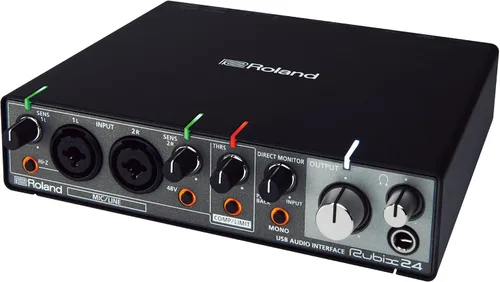 Vista 8 de Roland Rubix22 - Interfaz de audio USB de 2 entradas/2 salidas Audio de alta resolución Graba con micrófonos, guitarras, teclados y más