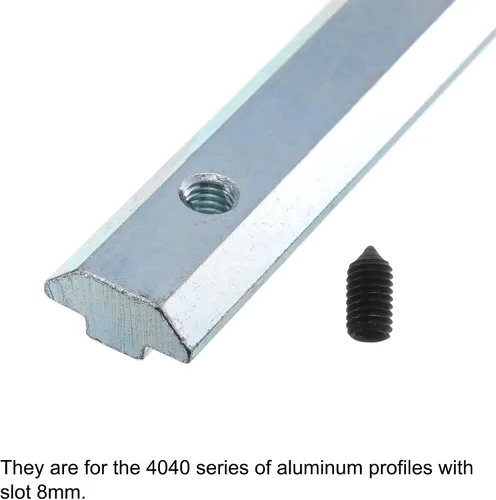 Vista 4 de uxcell Conector de línea recta, 4 soportes de junta interior de 7.1 pulgadas con tornillos M6 para perfil de extrusión de aluminio serie 4040