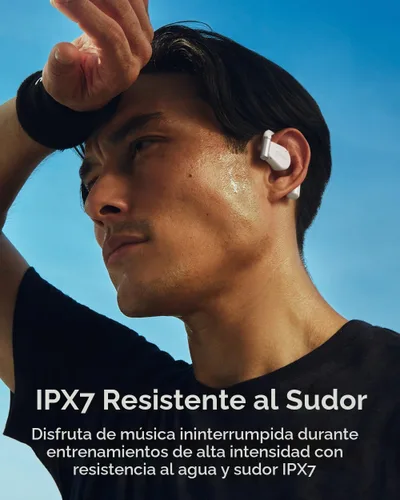 Vista 6 de Cleer ARC 3 Auriculares abiertos con Dolby Atmos y batería de 50 horas Gris claro