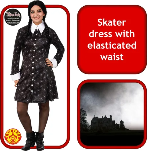 Vista 4 de Rubies Vestido de mujer Addams Family Wednesday