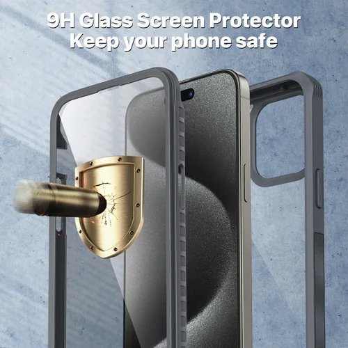 Vista 119 de CENHUFO Funda de privacidad para iPhone 11 Pro, funda de cuerpo completo con protector de pantalla de privacidad de vidrio templado 9H integrado