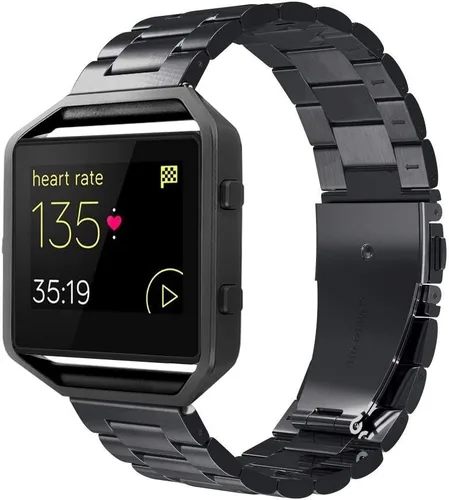 Vista 2 de Simpeak Correa de metal de acero inoxidable para mujeres y hombres con marco de acero inoxidable compatible con Fitbit Blaze, herramienta