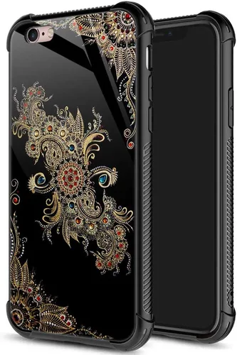 Vista 24 de ZHEGAILIAN Funda para iPhone 6/6S, protección de grado militar, esquinas a prueba de golpes, funda antiarañazos para iPhone 6/6S, pavo real
