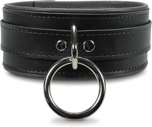 Vista 9 de Melanie Collar Latigo Leather Lambskin O-Ring Handmade Padded Leather Collar