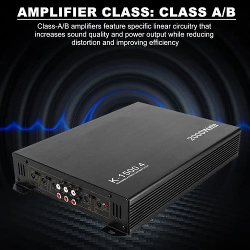 Vista 2 de Amplificador de 4 canales de 2000 W Amplificadores de coche de audio para coche Amplificadores de subwoofer