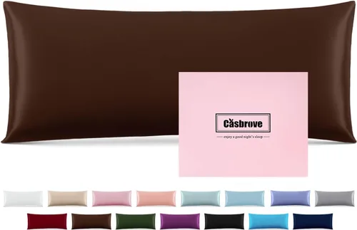 Vista 38 de Fundas de almohada de seda con cremallera, funda de almohada de morera, azul bebé, estándar, 1 unidad 20x26 Silk Pillowcase for Hair and