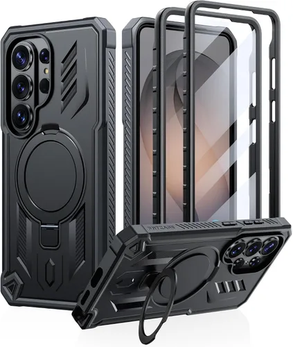 Vista 26 de FNTCASE Funda para iPhone Air Phone Case: Compatible con MagSafe Protector de pantalla integrado Soporte con grado militar a prueba de caídas