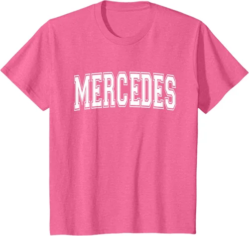 Vista 37 de MERCEDES TX TEXAS USA - Camiseta deportiva vintage estilo Varsity, Negro, S