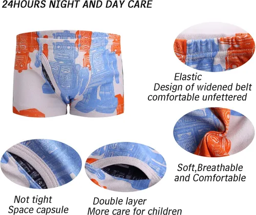 Vista 5 de Fenhant - Calzoncillos de algodón suave para niños pequeños o bebés, diseño de dinosaurio, paquete con 6, 8 o 9