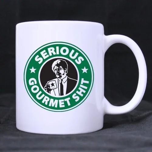 Vista 2 de Divertida taza de café o taza de té, tazas de material de cerámica, color blanco, 11 onzas