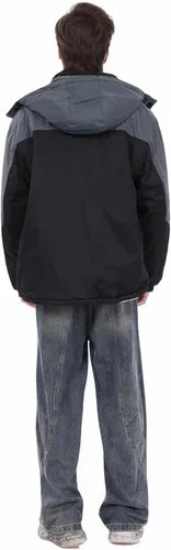 Vista 9 de Chaqueta de Esquí de Invierno Impermeable para Hombre con Capucha Desmontable, (S-4XL), Abrigo de Nieve Cálido a Prueba de Viento para Esquí y Negro