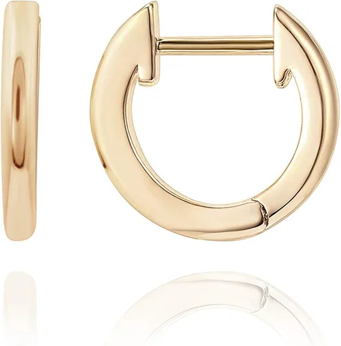 Vista 14 de PAVOI Aretes chapados en oro de 14 quilates y 18 quilates Aretes de oro para mujer Aretes delicados y aros pequeños de circonita cúbica Vermeil