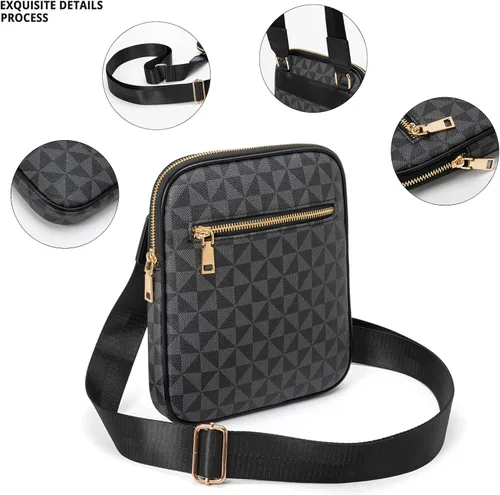 Vista 5 de Bolso cruzado para hombre, bolso de hombro para hombre para ir al trabajo, bolso de viaje Bolso de trabajo para hombre pequeño