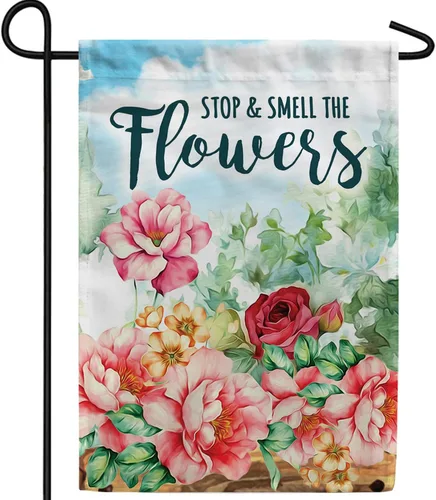 Vista 39 de A Little Rain Gnome Umbrella Garden Flag 12.5" x 18" Double Sided