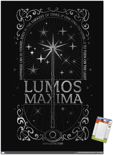Vista 12 de Trends International The Wizarding World: Harry Potter - Póster de pared Lumos Maxima, 34 pulgadas de largo x 22.4 pulgadas, versión enmarcada