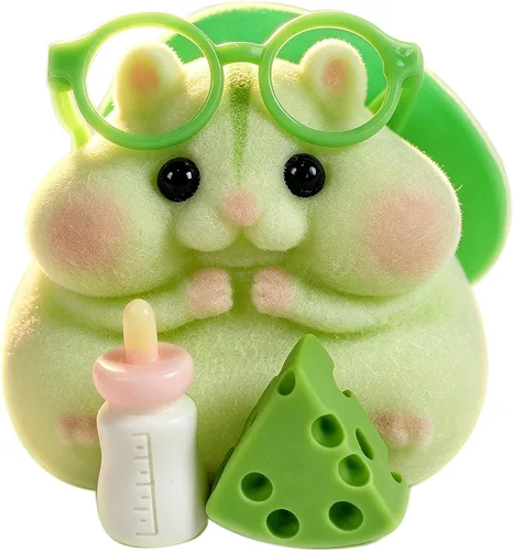 Vista 20 de Handmade Taba Squishy Hamster Toy, Cute Squishy Stress Relief Fidget Toy Azul