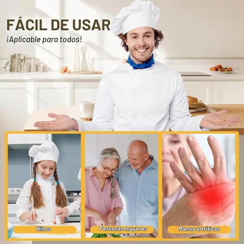 Vista 6 de Abridor de latas comercial, ICEKATl Abridor de latas manual de alta resistencia fácil para latas grandes con imán, manivela plegable con mangos Negro