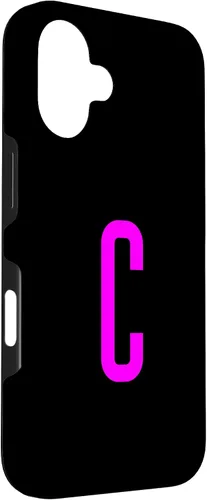 Vista 3 de iPhone 16 Letter C Magenta Favorite Initial Monogram Case