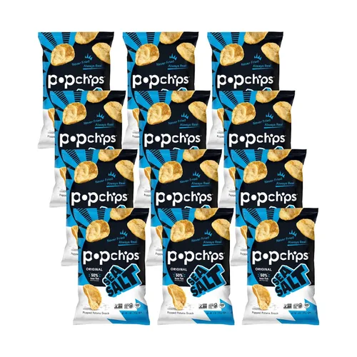 Vista 13 de Popchips Paquete variado de papas fritas, porciones individuales de 0.8 onzas (paquete de 24), 4 sabores: 8 sal marina, 8 barbacoa, 4 crema agria